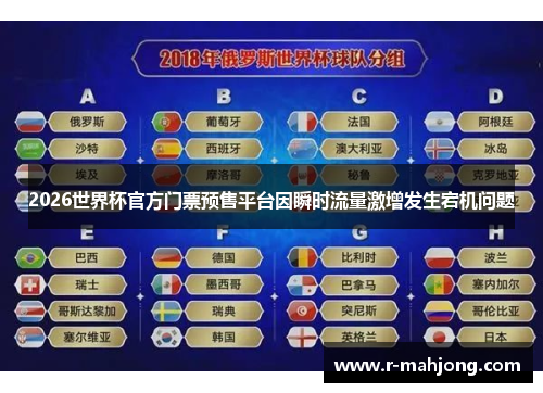 2026世界杯官方门票预售平台因瞬时流量激增发生宕机问题 2026世界杯官方门票预售平台因瞬时流量激增发生宕机问题