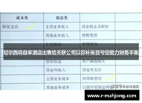 切尔西将自家酒店出售给关联公司以弥补账目亏空助力财务平衡
